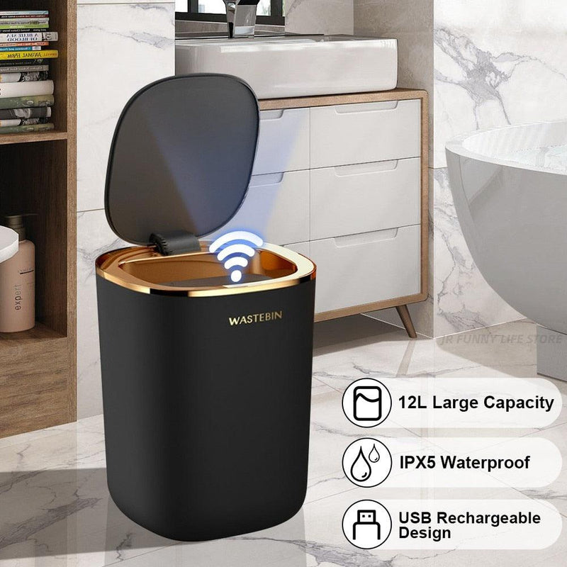 Lixeira inteligente Banheiro com sensor 12L Deluxe - KLIQSHOP